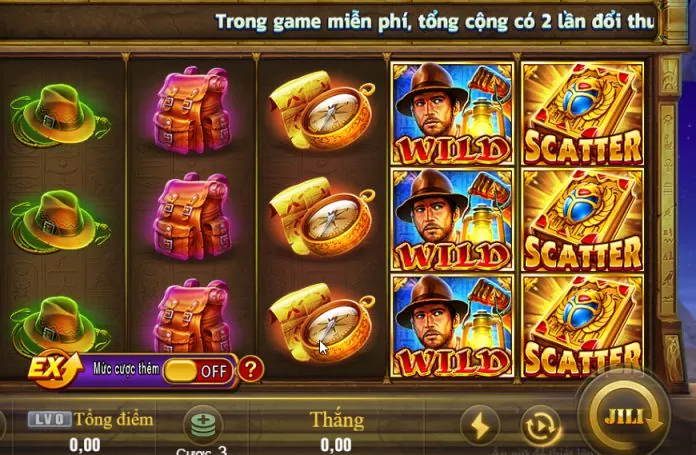 Hình ảnh game nổ hũ video với đồ họa hiện đại và chủ đề phiêu lưu
